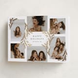 "Gilded Greenery" - Holiday Cards in Snowball by Michelle Taylor - Folded Card