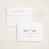 "Gilded Greenery" - Holiday Cards in Snowball by Michelle Taylor - FREE Recipient Addressing