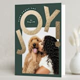 "Here comes the joy" - Holiday Cards in Forest by Jackie Crawford - Folded Card