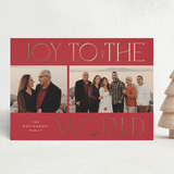 "Joy! To The World" - Holiday Cards in Santa Suit by Wildfield Paper Co - Front