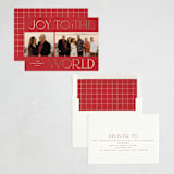 "Joy! To The World" - Holiday Cards in Santa Suit by Wildfield Paper Co - Assembled
