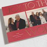 "Joy! To The World" - Holiday Cards in Santa Suit by Wildfield Paper Co - Detail