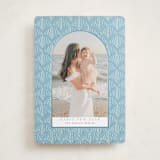 "Palmdeco" - Holiday Cards in Aquamarine by Tamara Hilje - Front
