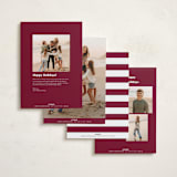 "Merry & Matching" - Holiday Cards in Noir by Carolinne Cruz - Back of Card Options