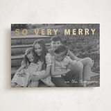 "merry greeting" - Holiday Cards in Cream by Jenny Millington - Front