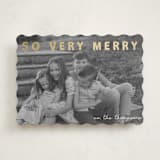 "merry greeting" - Holiday Cards in Cream by Jenny Millington - Front