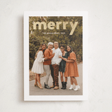 "Bold Merry" - Holiday Cards in Snow by Shari Margolin - Front