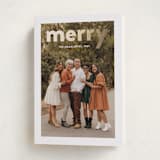 "Bold Merry" - Holiday Cards in Snow by Shari Margolin - Folded Card