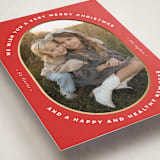 "Oval Frame" - Holiday Cards in Poinsettia by Erica Krystek - Detail