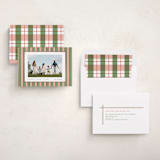 "Southern Stripes" - Holiday Cards in Azalea by Cindy Reynolds - Assembled