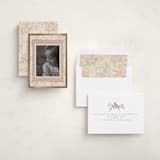 "Gilded Toile" - Holiday Cards in Caramel by Teju Reval - Assembled