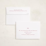 "Delicate Bow" - Holiday Cards in Poinsettia by Baumbirdy - FREE Recipient Addressing