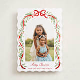 "Ribbon arch" - Holiday Cards in Cardinal by Sarah Knight - Front