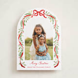 "Ribbon arch" - Holiday Cards in Cardinal by Sarah Knight - Front