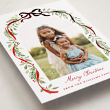 "Ribbon arch" - Holiday Cards in Cardinal by Sarah Knight - Detail