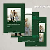 "Floral Rejoice" - Holiday Cards in Juniper by Devika Keskar - Back of Card Options