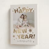 "Big Year Energy" - Holiday Cards in Champagne by Kercia Jane - Folded Card