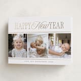 "New Year Trio" - Holiday Cards in Snow by Nicole Walsh - Folded Card