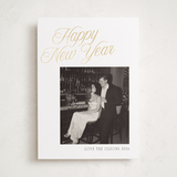 "Happy Script" - Holiday Cards in Snow by Nicole Walsh - Front