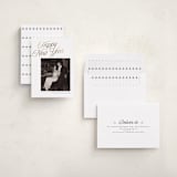 "Happy Script" - Holiday Cards in Snow by Nicole Walsh - Assembled