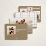"Minimal Style" - Holiday Cards in Snow by Lucrecia Caporale - Back of Card Options