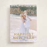 "Gilded Happiness" - Holiday Cards in Ink by Angela Thompson - Front