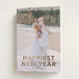 "Gilded Happiness" - Holiday Cards in Ink by Angela Thompson - Folded Card