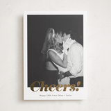 "Glittering Cheers" - Holiday Cards in Ink by Emily Sabol Goss - Front