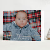 "Neatly Tied" - Holiday Cards in Cotton by Everett Paper Goods - Folded Card