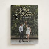 "Merry Monoline" - Holiday Cards in Snowfall by Melanie Kosuge - Front