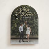 "Merry Monoline" - Holiday Cards in Snowfall by Melanie Kosuge - Front