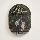 "Merry Monoline" - Holiday Cards in Snowfall by Melanie Kosuge - Front