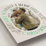 "merry little Christmas time" - Holiday Cards in Linen by Karidy Walker - Detail