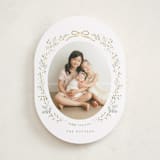 "Ribbon & Wreath" - Holiday Cards in Sage by Itsy Belle Studio - Front