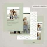 "Ribbon & Wreath" - Holiday Cards in Sage by Itsy Belle Studio - Back of Card Options