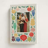 "Ornament Tree Frame" - Holiday Cards in Sand by Alethea and Ruth - Folded Card