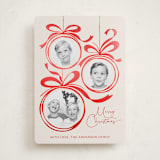 "baubles and bows" - Holiday Cards in Candy Cane by Paper Sun Studio - Front