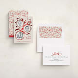 "baubles and bows" - Holiday Cards in Candy Cane by Paper Sun Studio - Assembled