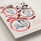 "baubles and bows" - Holiday Cards in Candy Cane by Paper Sun Studio - Detail