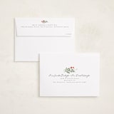 "Botanical Quad" - Holiday Cards in Candy Cane by Everett Paper Goods - FREE Recipient Addressing