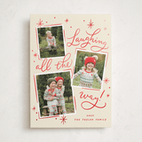 "Laughing All the Way" - Holiday Cards in Reindeer Nose by Erin German - Front