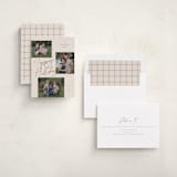 "Scripted Triple" - Holiday Cards in Linen by Kelly Schmidt - Assembled