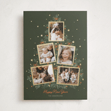 "Christmas tree collage" - Holiday Cards in Pine Needle by Cass Loh - Front