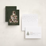"Christmas tree collage" - Holiday Cards in Pine Needle by Cass Loh - Assembled