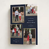 "Simply Framed" - Holiday Cards in Navy by Stacey Meacham - Folded Card
