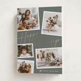 "Collage Scatter" - Holiday Cards in Sage by Melanie Severin - Folded Card
