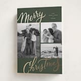 "Christmas Memories" - Holiday Cards in Forest by Wildfield Paper Co - Folded Card