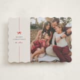"Bow" - Holiday Cards in Poinsettia by Pixel and Hank - Front