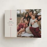 "Bow" - Holiday Cards in Poinsettia by Pixel and Hank - Folded Card