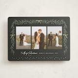 "Ribbon Garland" - Holiday Cards in Midnight by Elly - Front